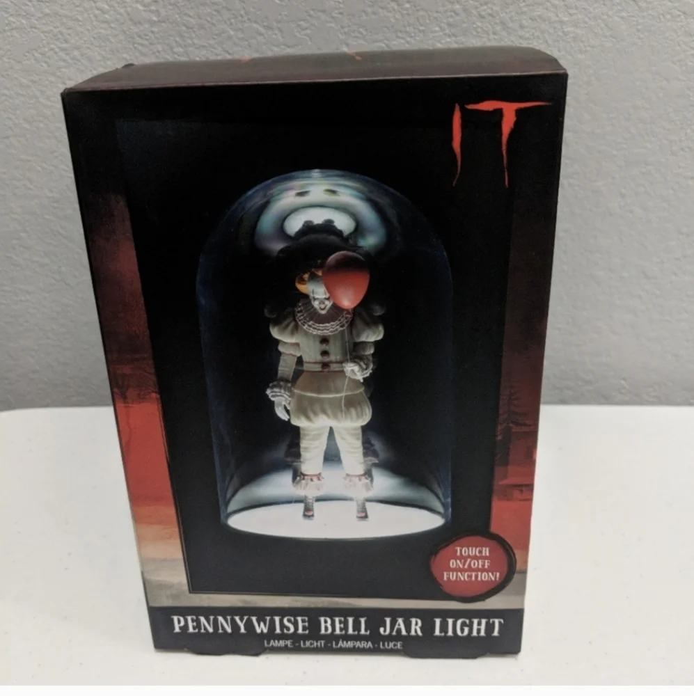 Halloween Horror Creepy Clown Collectibles Pennywise LED Cloche Light Up Decor